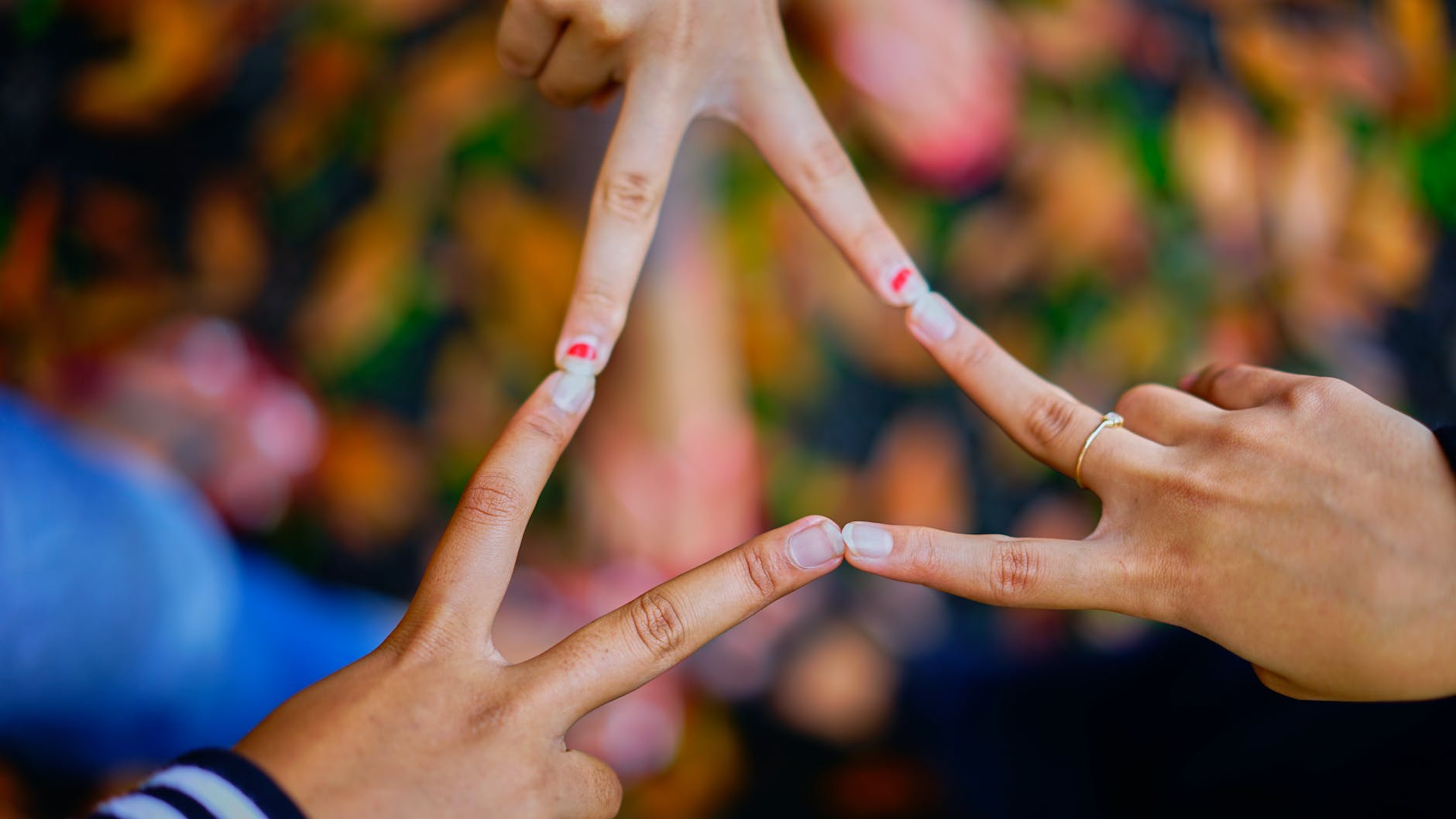 photography of people connecting their fingers